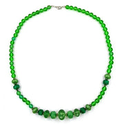 Necklace Beads Green 60cm