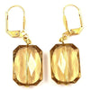 Leverback Earrings Grinded Rectangle Topas