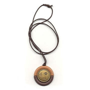 Necklace Pendant Brown- Gold