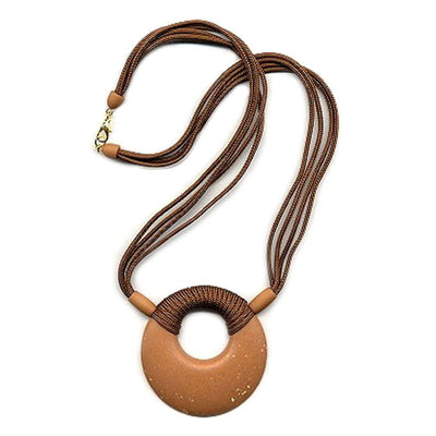 Necklace Amulet Caramel- Brown