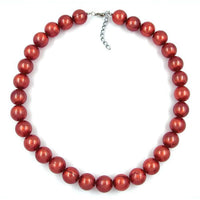 Necklace Beads 16mm Red-brown 50cm