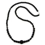 Necklace Jet-black Pearl 22mm 100cm