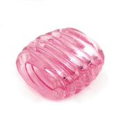Scarf Bead Spiral Marking Pink Transparent 35mm