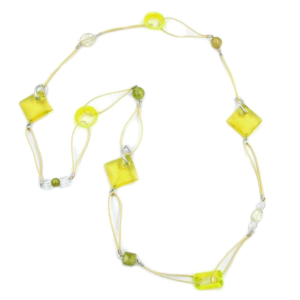 Necklace Yellow Green 100cm