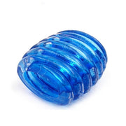 Scarf Bead Spiral Marking Blue Transparent 35mm