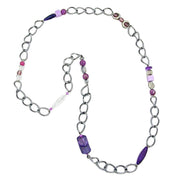 Necklace Purple Beads 95cm