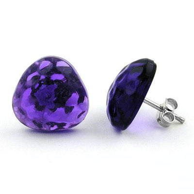 Stud Earrings Purple