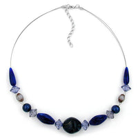 Necklace Blue Beads 45cm