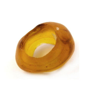 Scarf Bead Amber Coloured 33mm