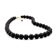 Necklace Beads 12mm Black Shiny