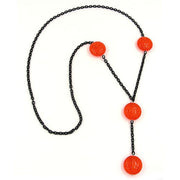 Necklace Eye-catching Beads Red 90cm