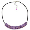 Necklace Beads Lilac-marbeled 45cm