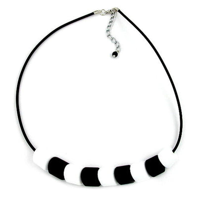Necklace Tilt-pearl Black-white 45cm