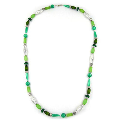 Necklace Beads Mint-silk 90cm