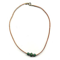 Necklace Wooden Beads Leather Cord
