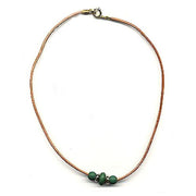 Necklace Wooden Beads Leather Cord