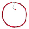 Necklace Beads 6mm Silky- Wine- Red