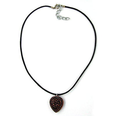 Necklace Heart Copper Coloured