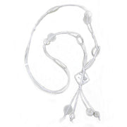 Necklace Square Crystal-white 90cm