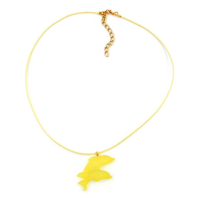 Necklace Dolphin Yellow Matte 45mm