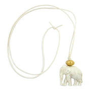 Necklace Elephant White- Gold Coloured