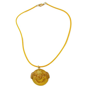 Necklace Clown Yellow Matte Polished