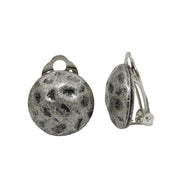 Earring Clip-on Silver Round