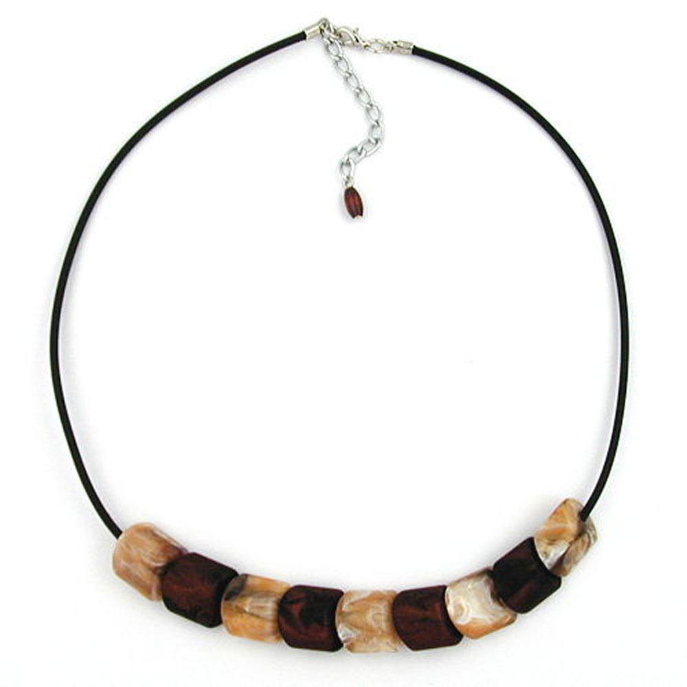 Necklace Brown Beads 45cm