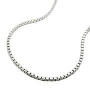 Box Chain, Diamond Cut, 1.3mm, Silver 925, 36cm