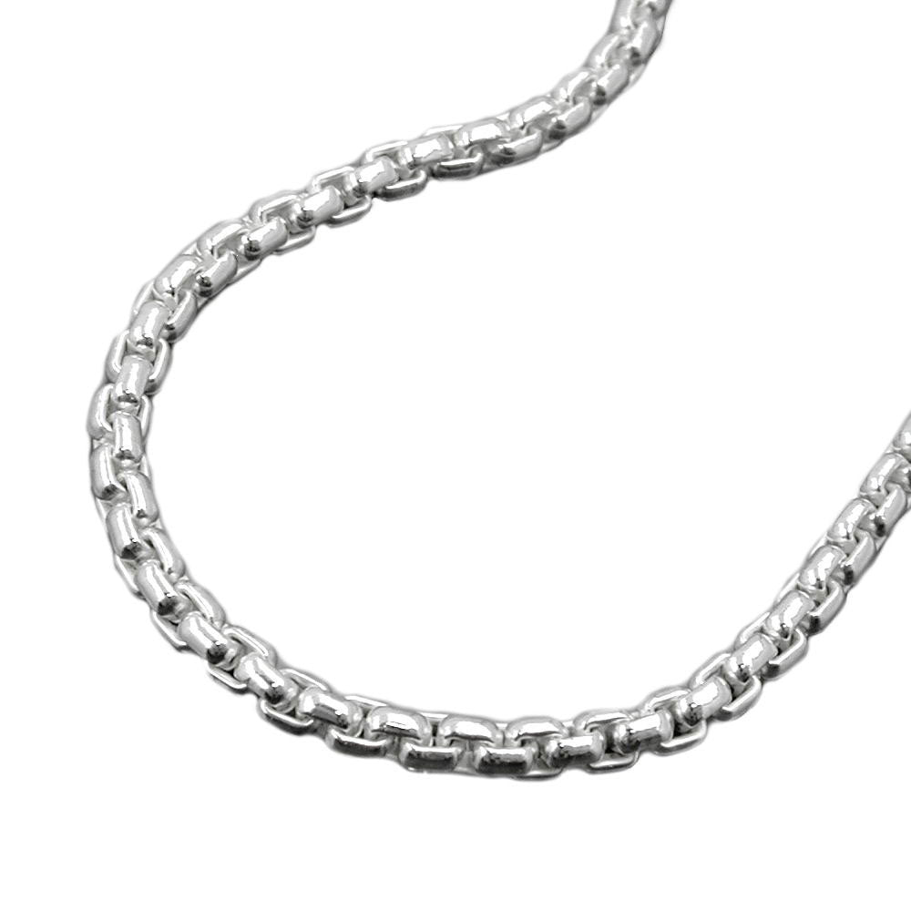 Box Chain, Rounded Links, Silver 925, 45cm