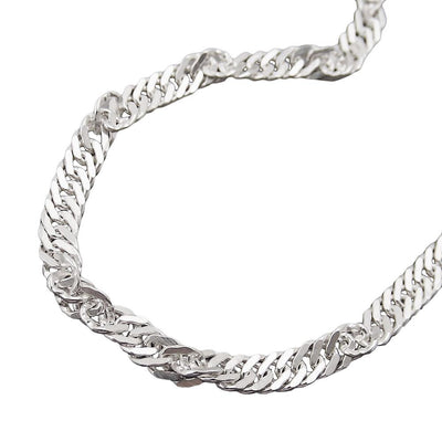 Bracelet, Singapore Chain, Silver 925, 19cm