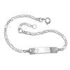 Id Bracelet, Figaro Chain, Silver 925