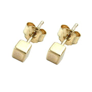 Earrings 9k Gold Small Cube