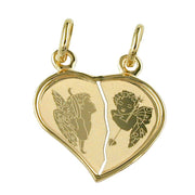 Angels of Love Friendship Pendants 14k Yellow Gold