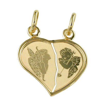 Angels of Love Friendship Pendants 14k Yellow Gold