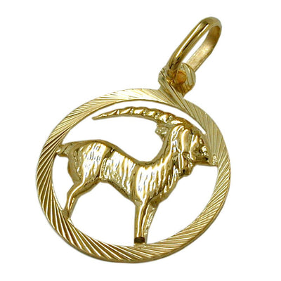 Pendant Zodiac Sign Capricorn 9kt Gold