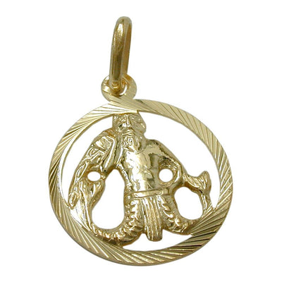 Pendant Zodiac Sign Aquarius 9k Gold