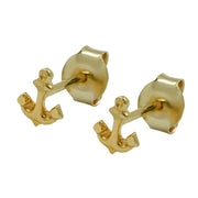 Earrings Studs Anchor 9k Gold