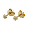 Earrings Flower Cubic Zirconia 9k Gold