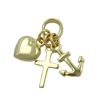 Pendant Faith Hope And Charity 9kt Gold