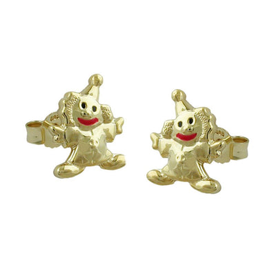 Earrings Clown 9k Gold