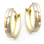 Earrings Hoop Diamond Cut 9k Gold