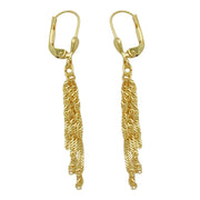 Leverback Earrings Singapore Chain 8k Gold