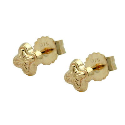Stud Earrings Stars 4mm 9k Gold