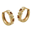 Hoop Earrings With Hearts 9k Gold