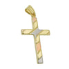 Pendant Cross Tricolor 9k Gold