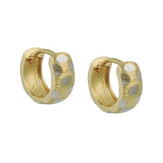 Hoop Earrings Bicolor 9k Gold
