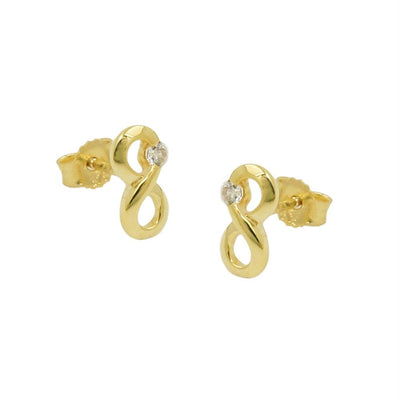 Earring Studs Infinity-sign 9k Gold