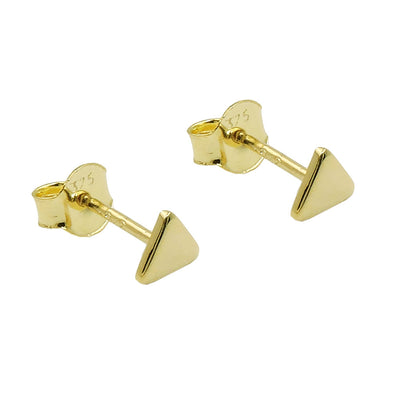 Stud Earrings Triangle Flat 9k Gold
