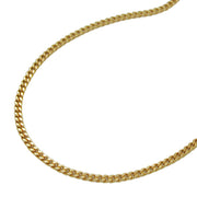Necklace, Curb Chain, 2x Diamond Cut, 8k Gold, 42cm